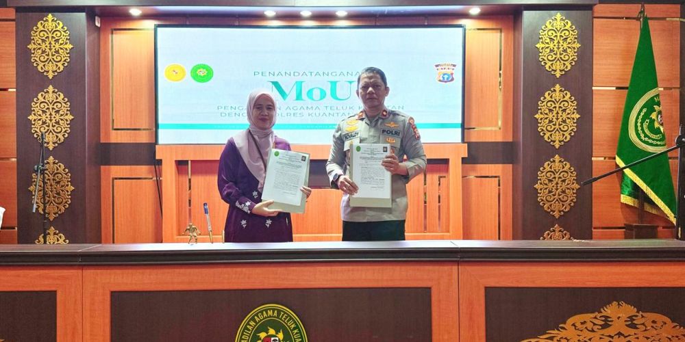 Penandatanganan MoU PA Teluk Kuantan dengan Polres Kuansing