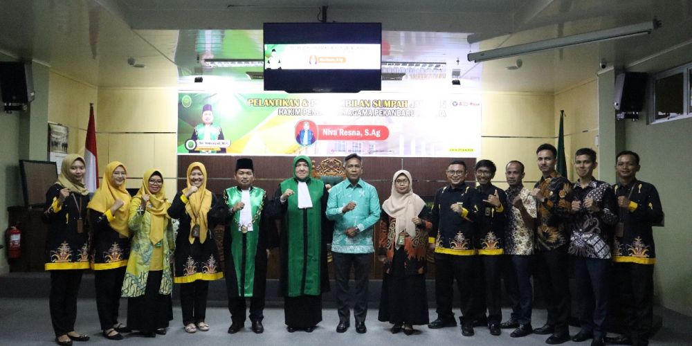 Pelantikan dan Pengambilan Sumpah Ketua PA Teluk Kuantan Menjadi Hakim PA Pekanbaru